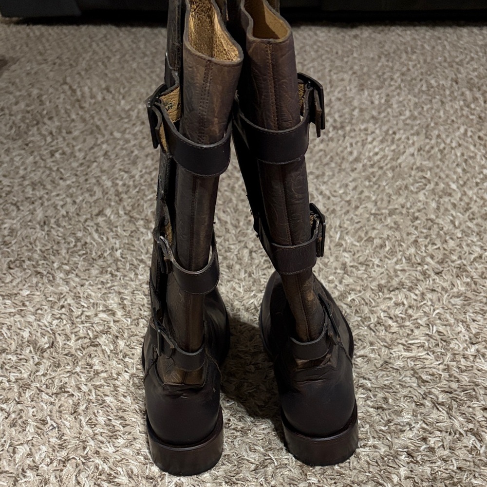 J.B. Dillon Brown Heeled Boots - Picture 5 of 7